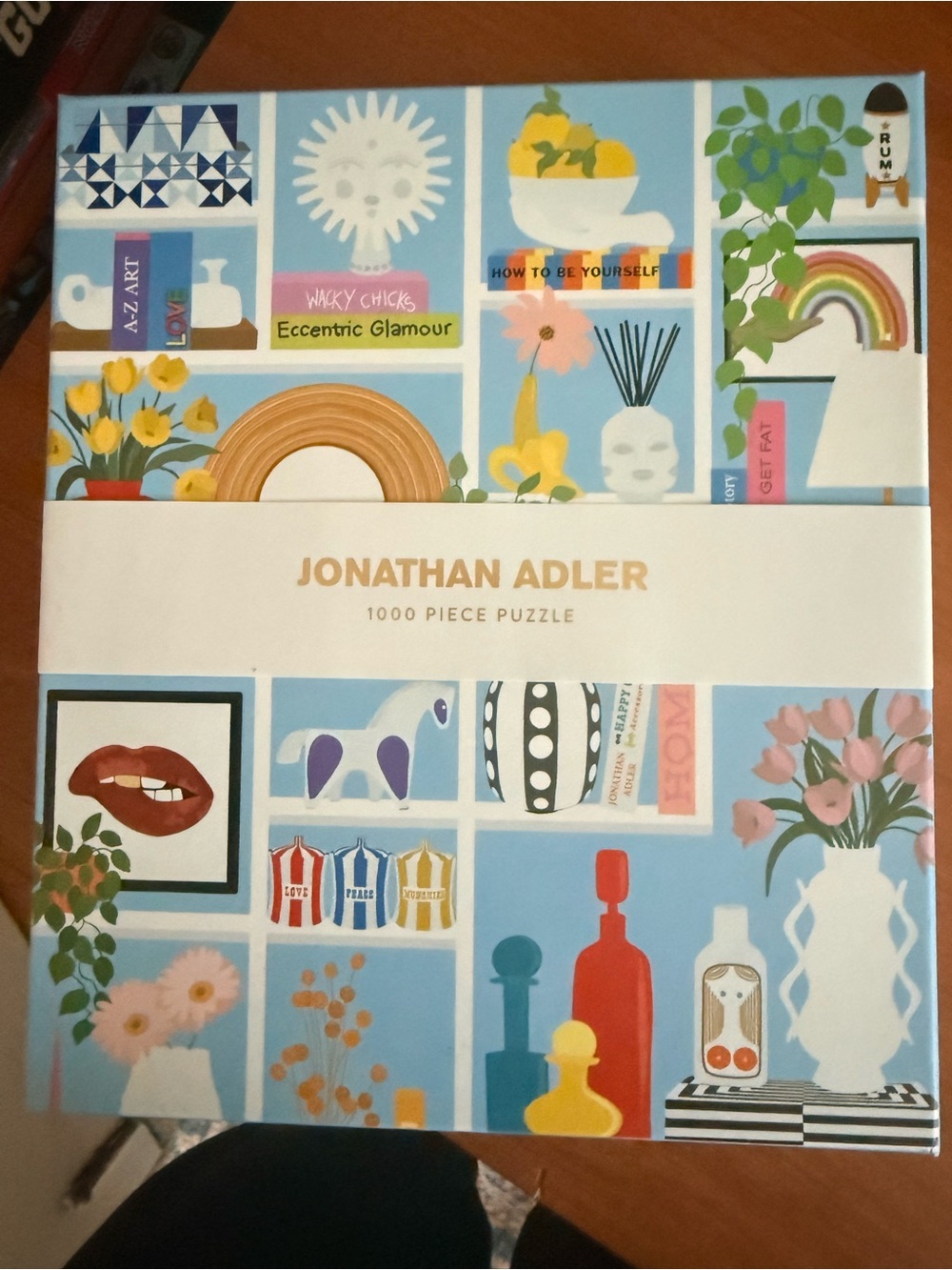 Jonathan Adler 1000-Piece Puzzle - Colorful Shelf Illustration